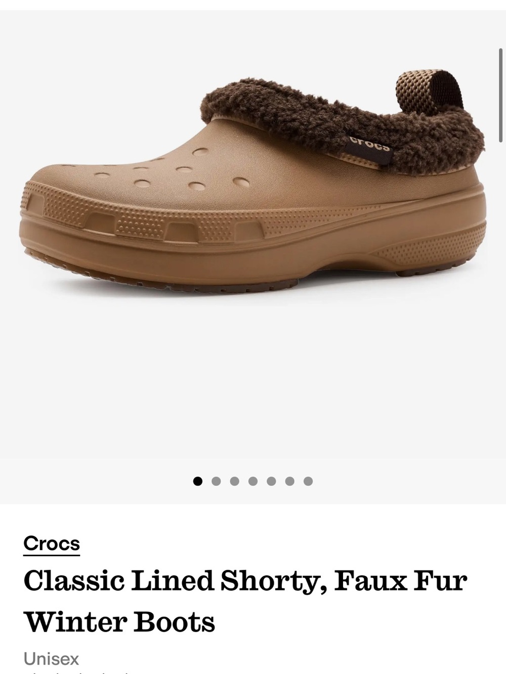 CROCS Classic Lined Shorty Winter Boots in Sepia